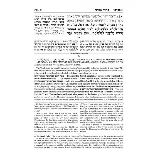 The Elucidated Rashi on Chumash - Bamidbar volume 1: Bamidbar – Korach