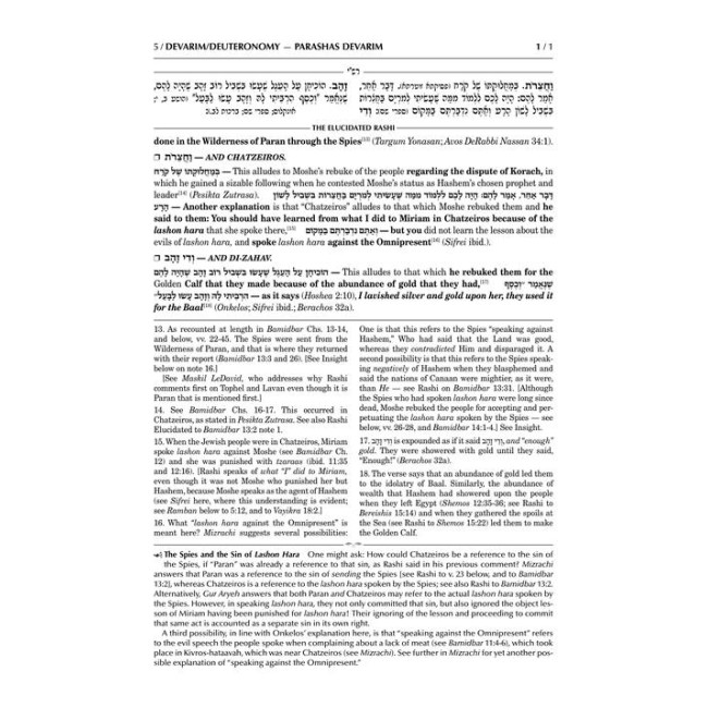 Schottenstein Edition The Elucidated Rashi on Chumash - Devarim volume 1: Devarim – Shoftim (Volume 1)