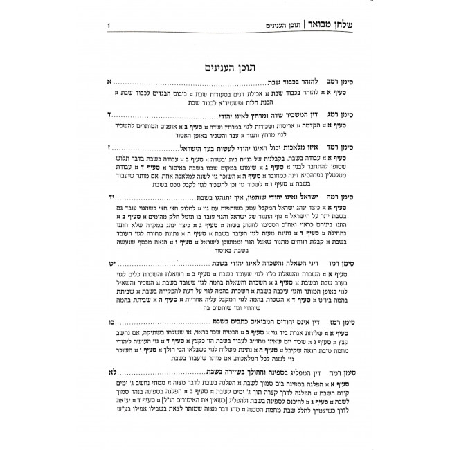 Shulchan Mevuar Shabbos 242 - 344 / שלחן מבואר שבת רמב - שדמ