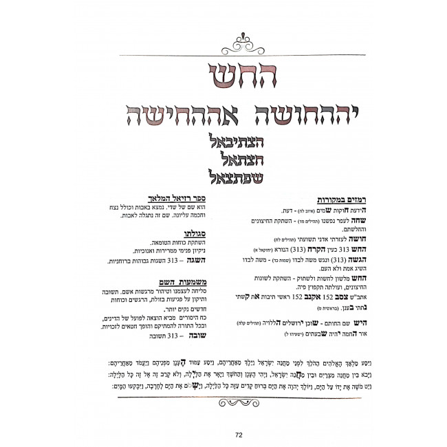 Sod Shemos Hakodesh   /  סוד שמות הקודש