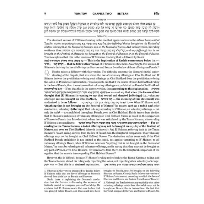 Tosafos: Tractate Beitzah Volume 2 